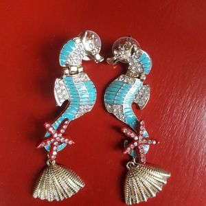 Vintage Seahorse Chandelier earrings